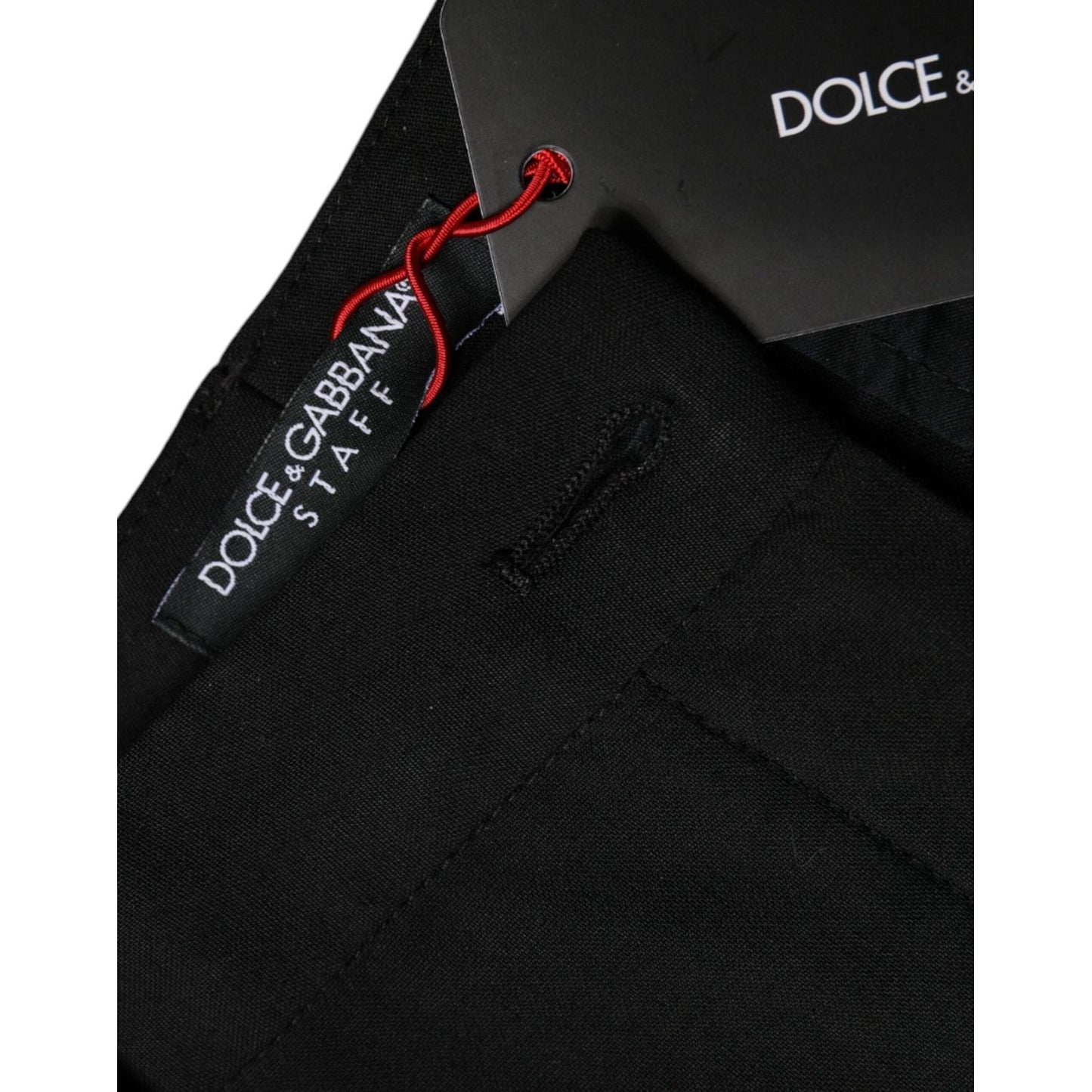 Dolce & Gabbana Black High Waist Tapered Pants PAN75636-46