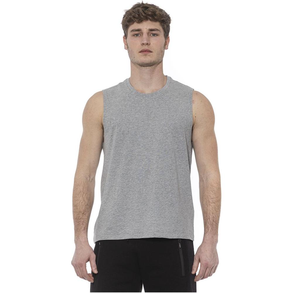 Tond Gray Cotton Men's Tank Top Tond Rosy Brown
