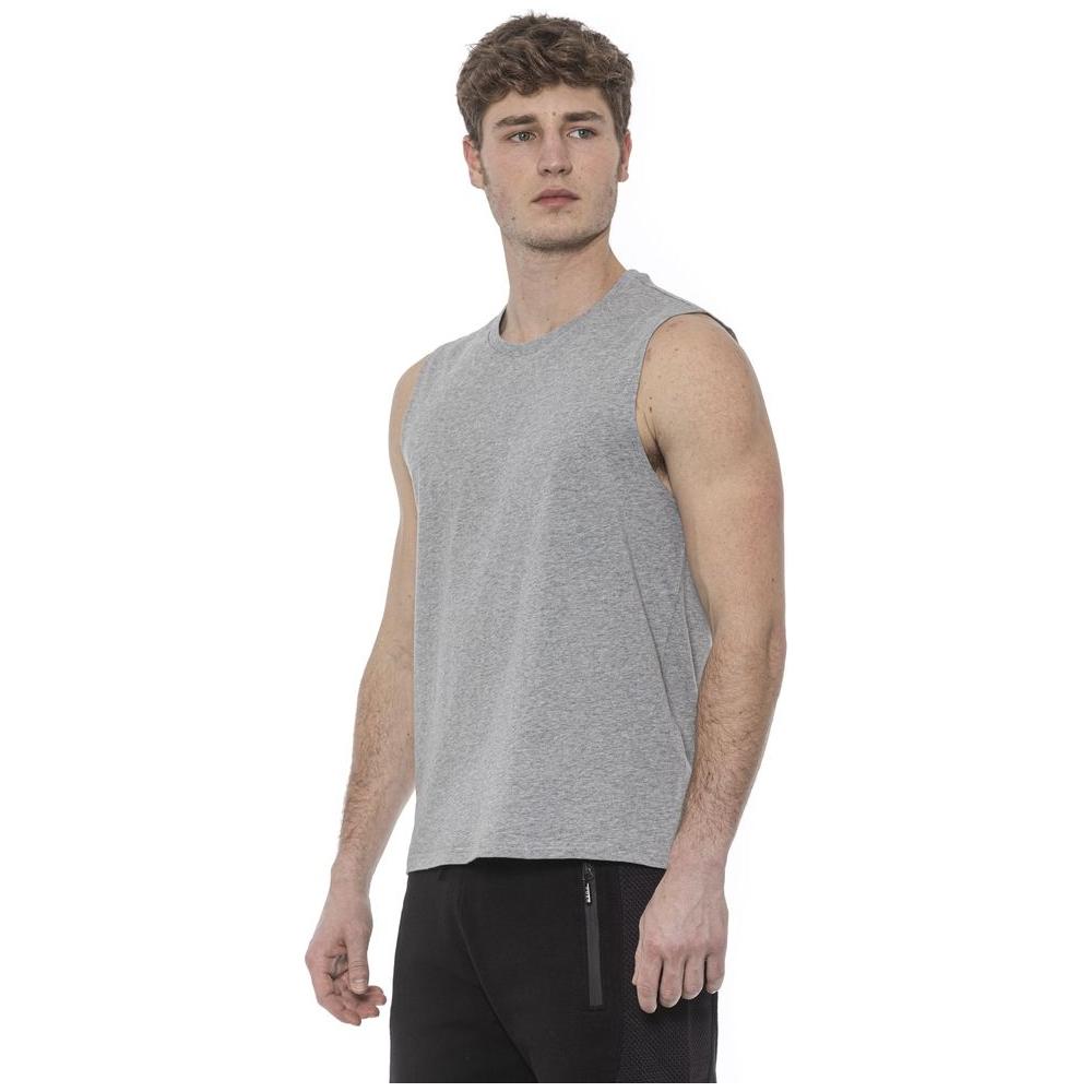 Tond Gray Cotton Men's Tank Top Tond Rosy Brown
