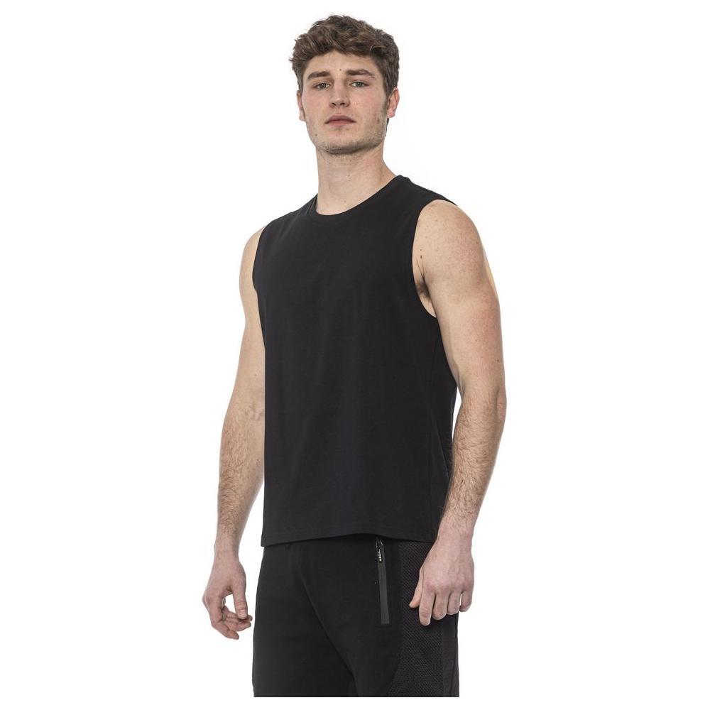 Tond Black Cotton Men Tank Top TO-20046-M