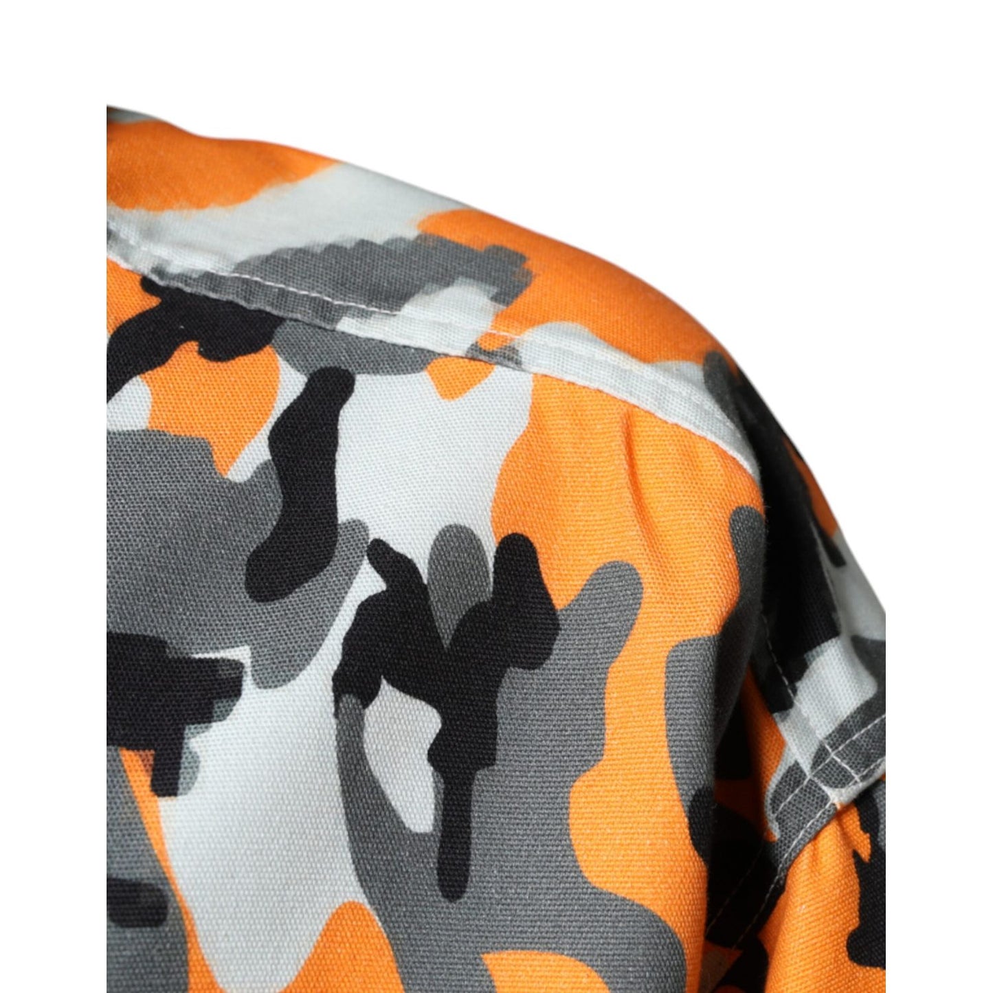 Dolce & Gabbana Multicolor Camouflage Cotton Denim Collared Jacket