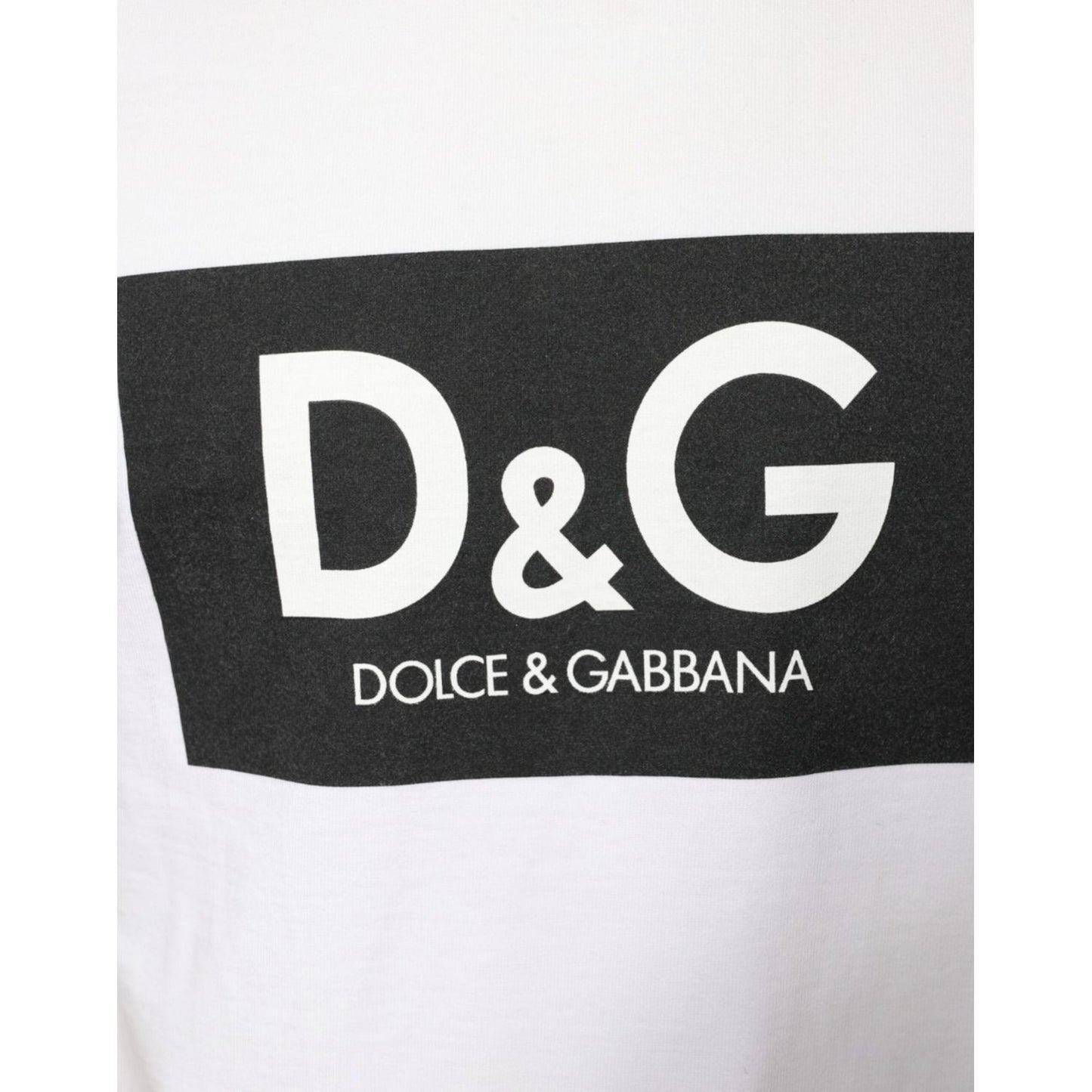Dolce & Gabbana White Cotton DG Logo Print Casual T-shirt Dolce & Gabbana Lavender