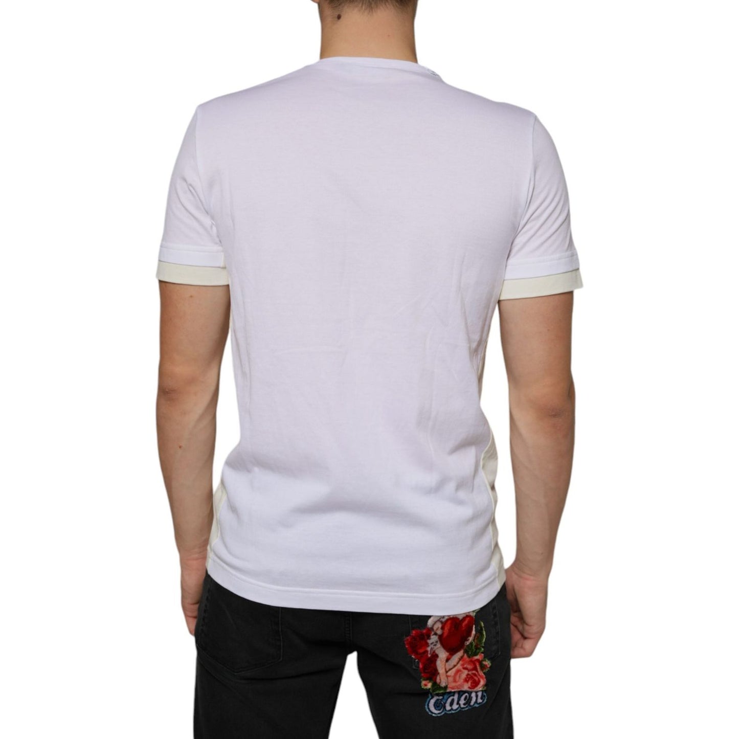 Dolce & Gabbana White Cotton Pocket Short Sleeves T-shirt Dolce & Gabbana Thistle