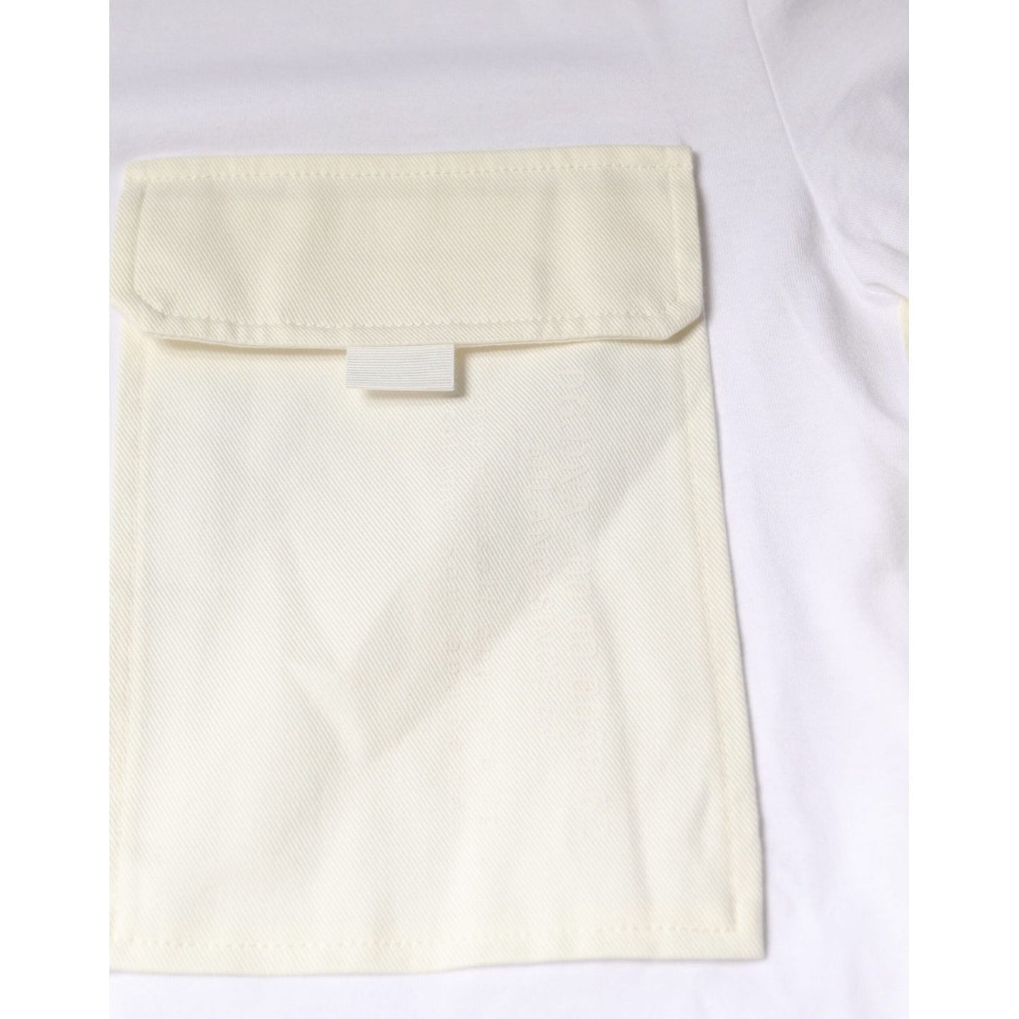Dolce & Gabbana White Cotton Pocket Short Sleeves T-shirt Dolce & Gabbana Antique White
