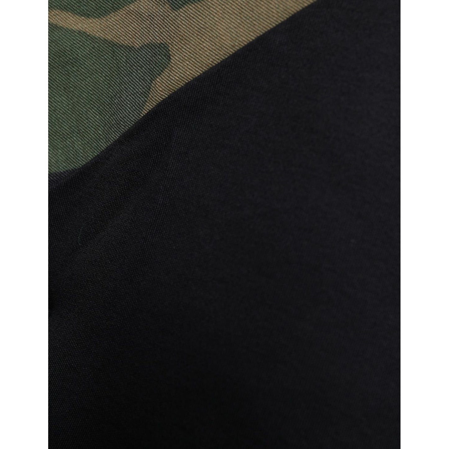 Dolce & Gabbana Multicolor Camouflage Patchwork DG Royal T-shirt Dolce & Gabbana Black