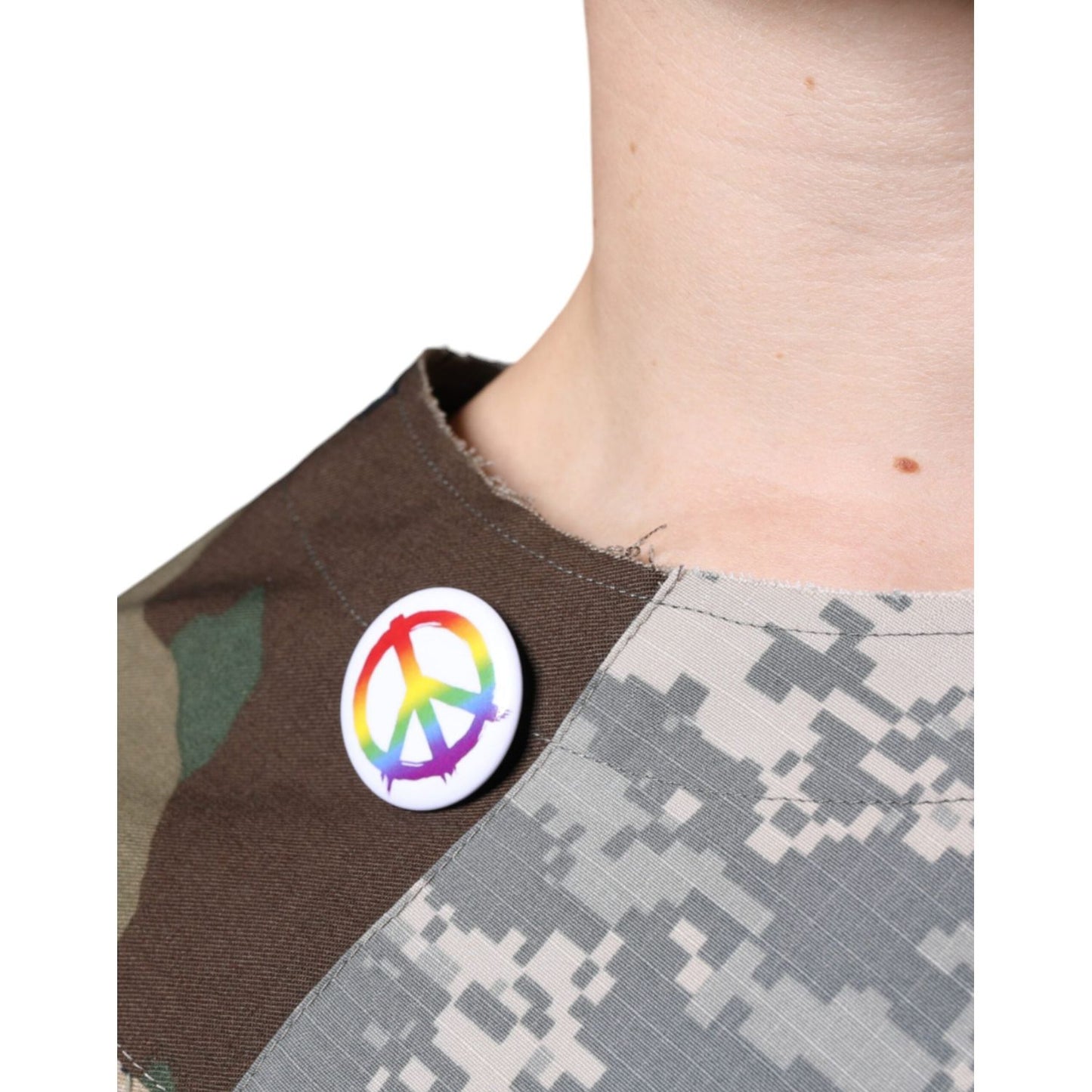 Dolce & Gabbana Multicolor Camouflage Patchwork DG Royal T-shirt Dolce & Gabbana Gray