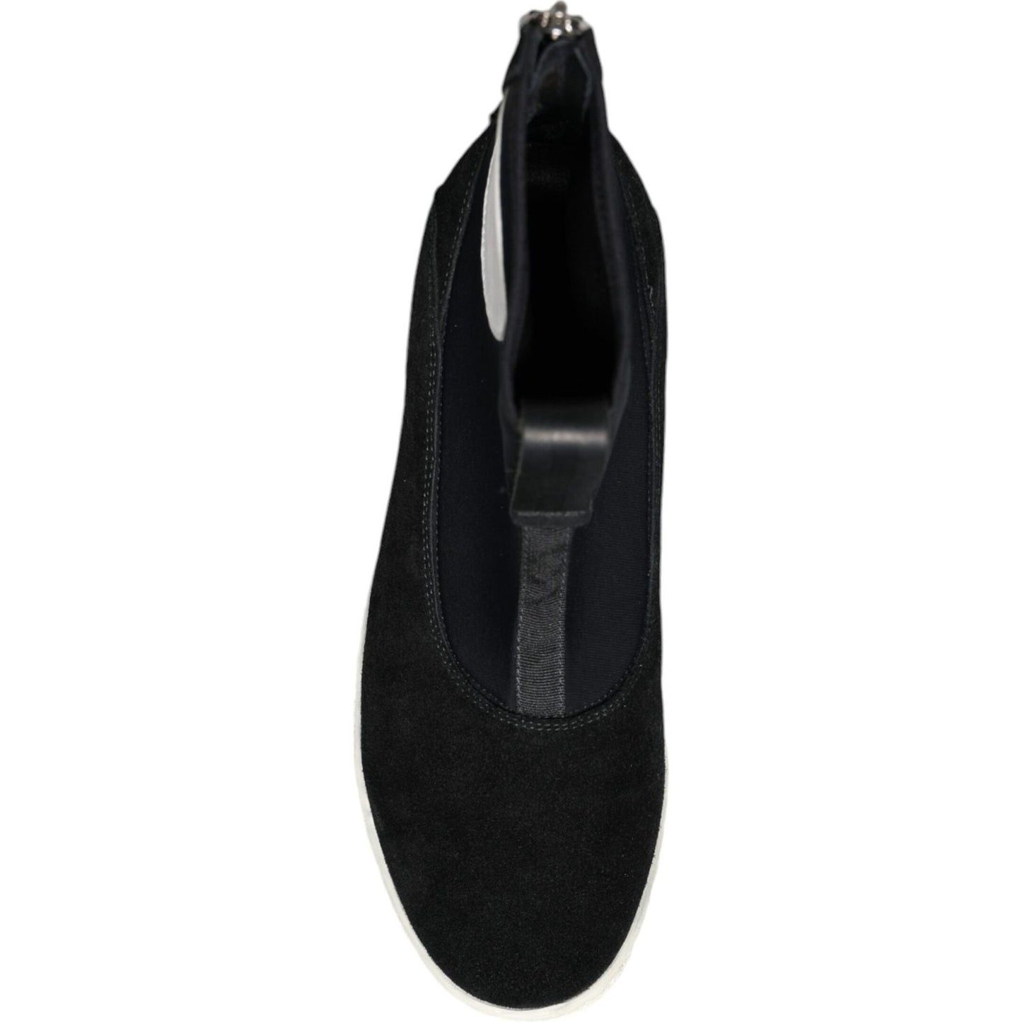 Alexander McQueen Black White Neoprene Takeshi Mid Calf Boots Shoes Alexander McQueen Black