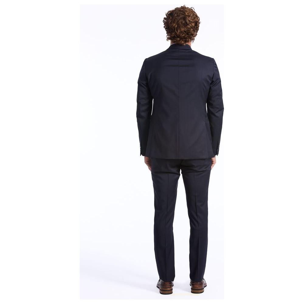 Baldinini Trend Blue Wool Men Suit Baldinini Trend Dark Slate Gray