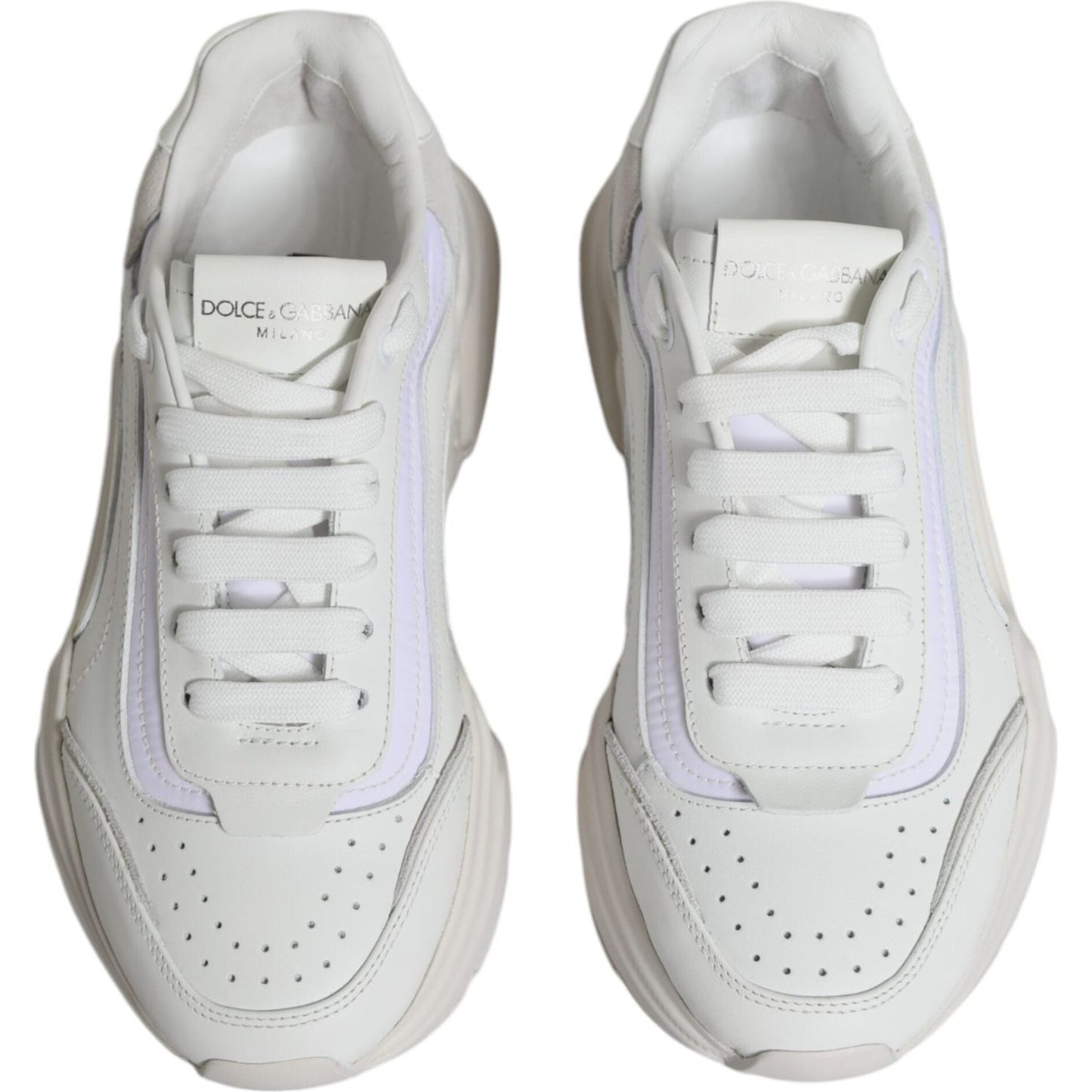 Dolce & Gabbana White Daymaster Low Top Sneakers Shoes Dolce & Gabbana Light Gray