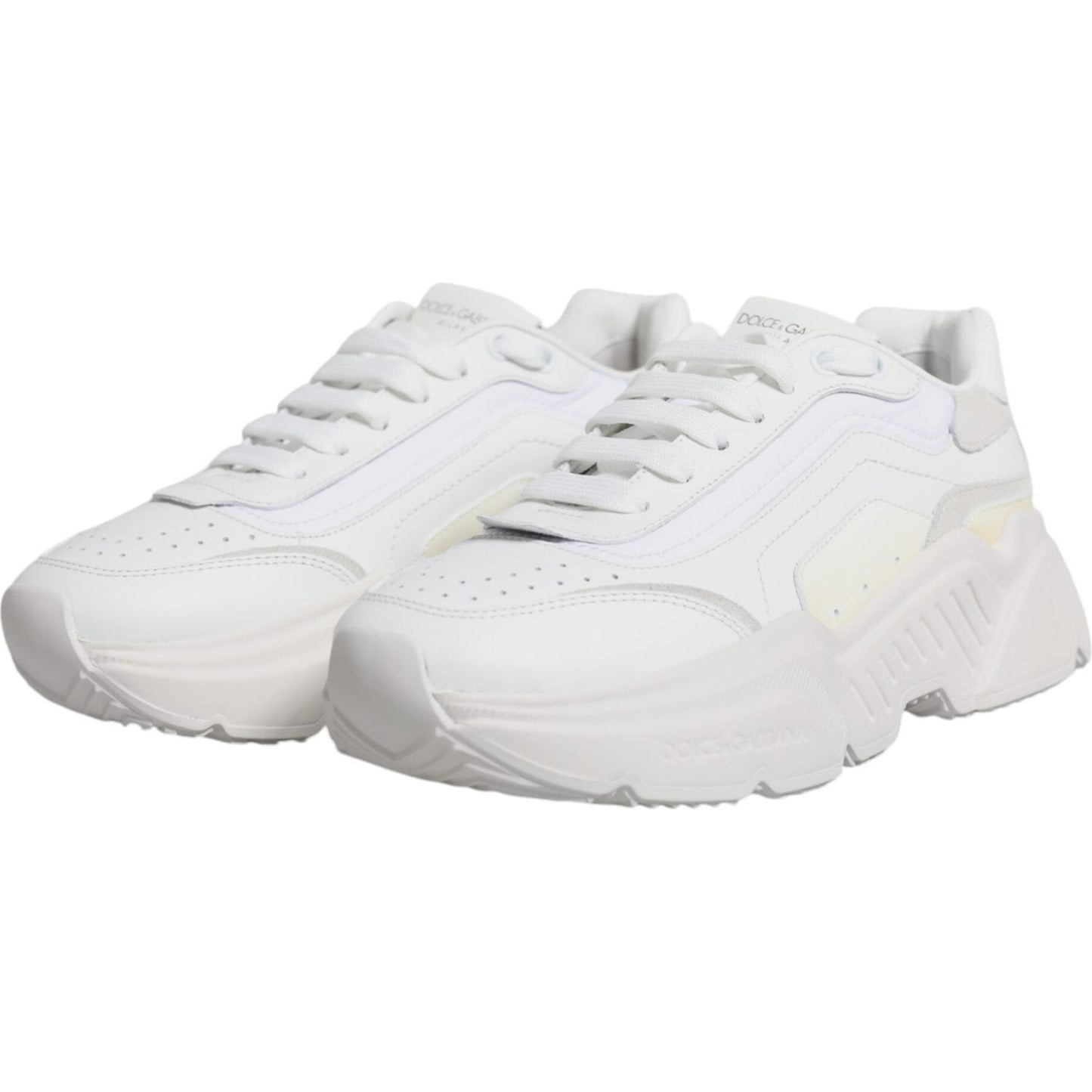 Dolce & Gabbana White Daymaster Low Top Sneakers Shoes Dolce & Gabbana Light Gray
