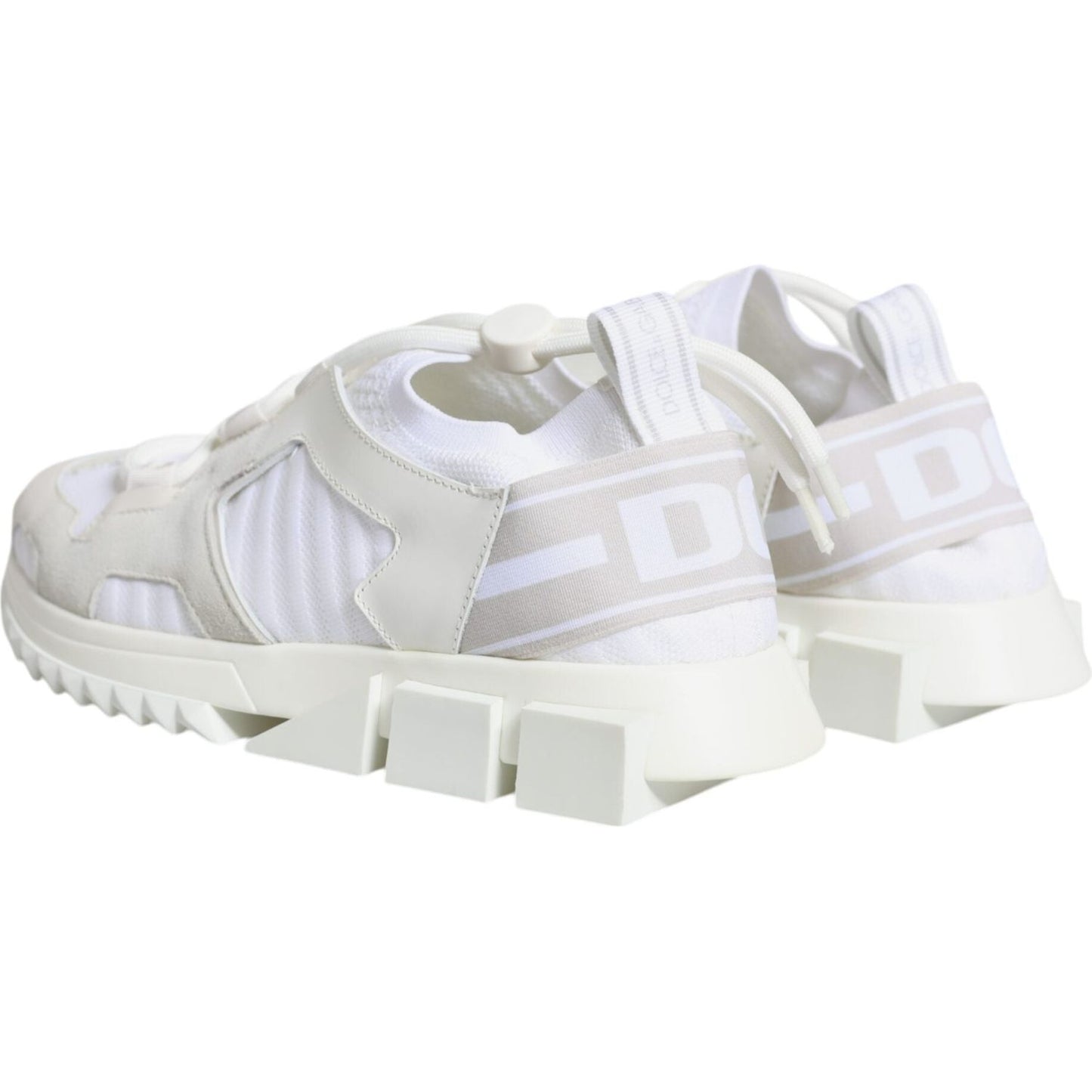 Dolce & Gabbana White Mesh Sorrento Trekking Sneakers Shoes Dolce & Gabbana Light Gray