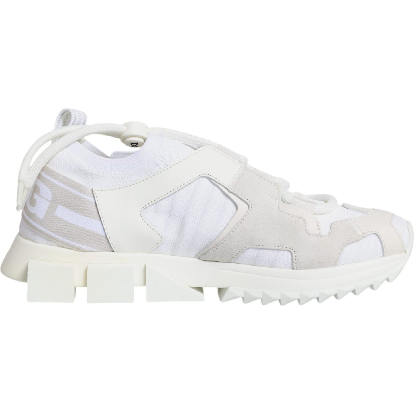 Dolce & Gabbana White Mesh Sorrento Trekking Sneakers Shoes Dolce & Gabbana Light Gray
