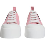 Dolce & Gabbana Pink White Canvas Logo Low Top Sneakers Shoes LA12018-39
