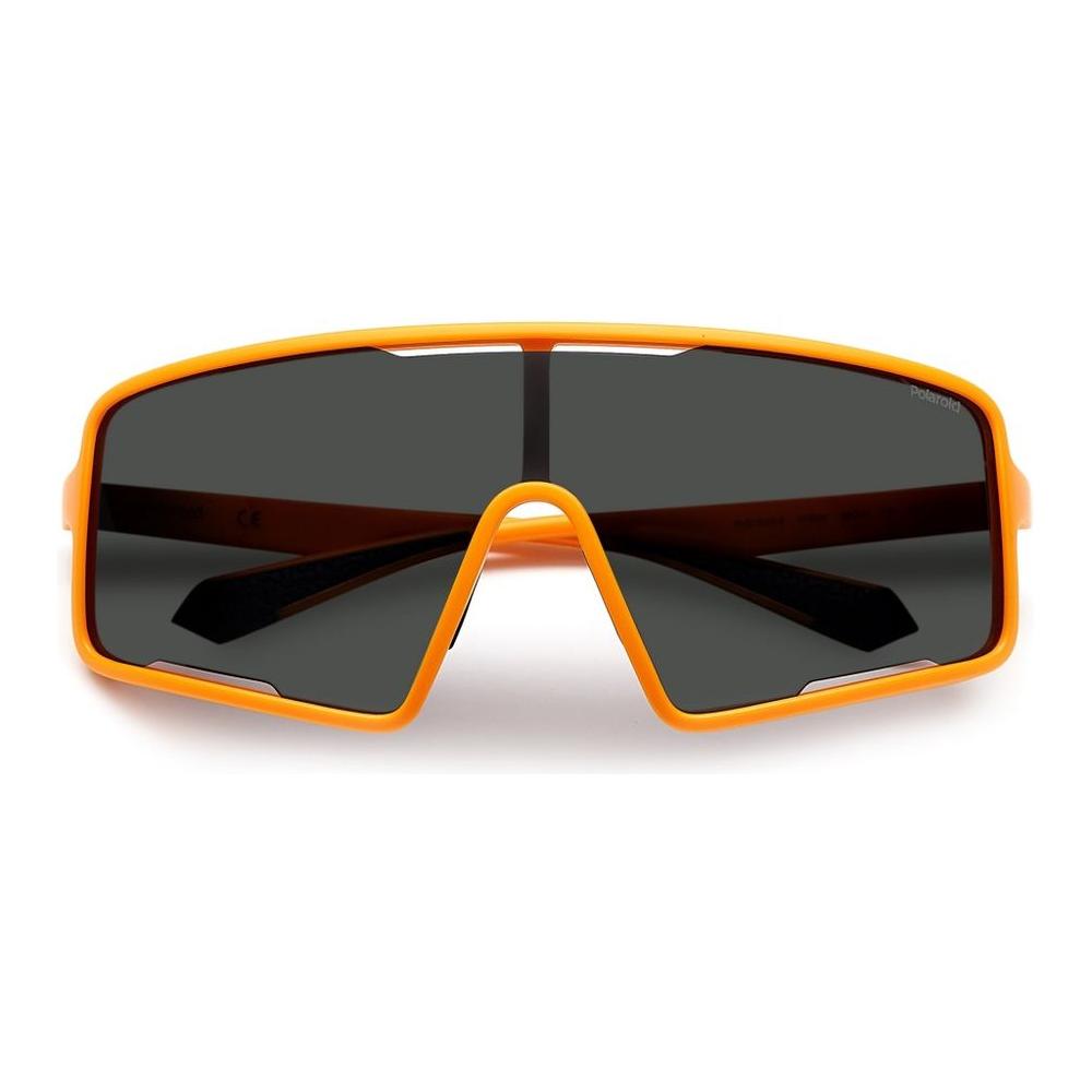 Polaroid Sport Orange Plastic Sunglasses with Grey Polarized Lenses, Style PLD7045S2M5 for Men, 99/00/130mm Measurements.