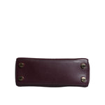 Michael Kors Purple Leather Logo Plaque Crossbody MINDY Satchel Bag