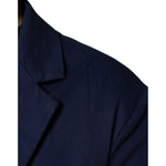 Dolce & Gabbana Blue Notch Single Breasted Dress Coat Blazer