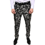 Dolce & Gabbana Black Jacquard Skinny Dress Pants PAN75331-46
