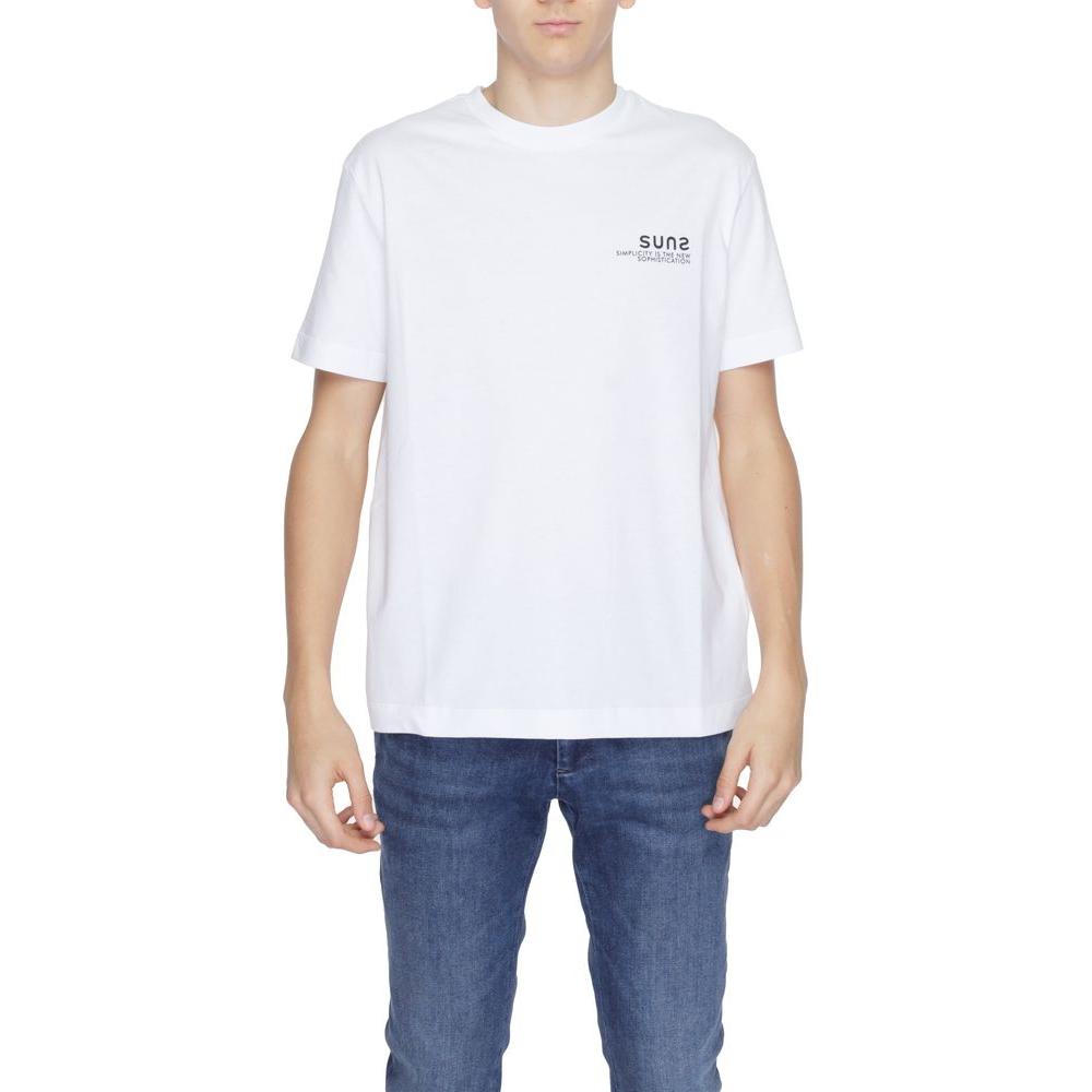 Suns White Cotton T-Shirt Suns Dark Slate Blue