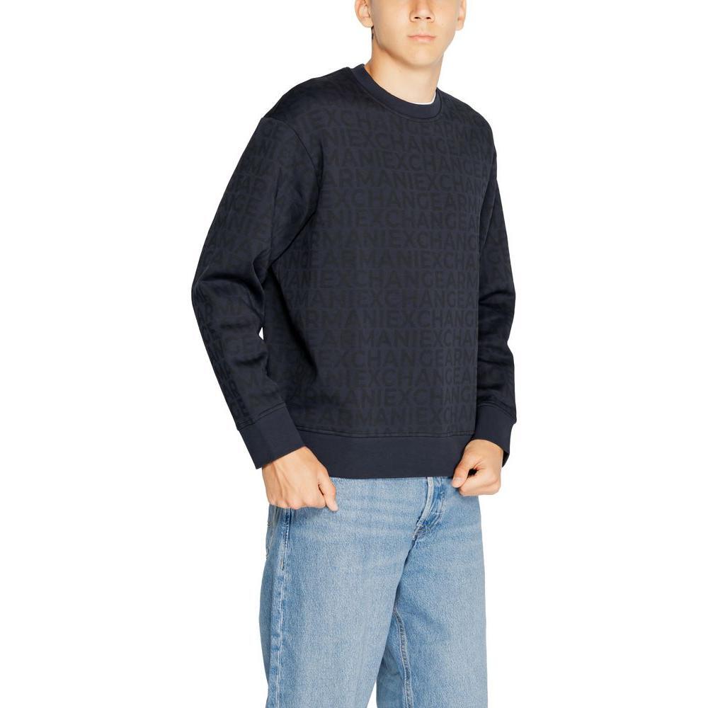 Armani Exchange Blue Cotton Sweatshirt AR-14712800010-IT44 | S
