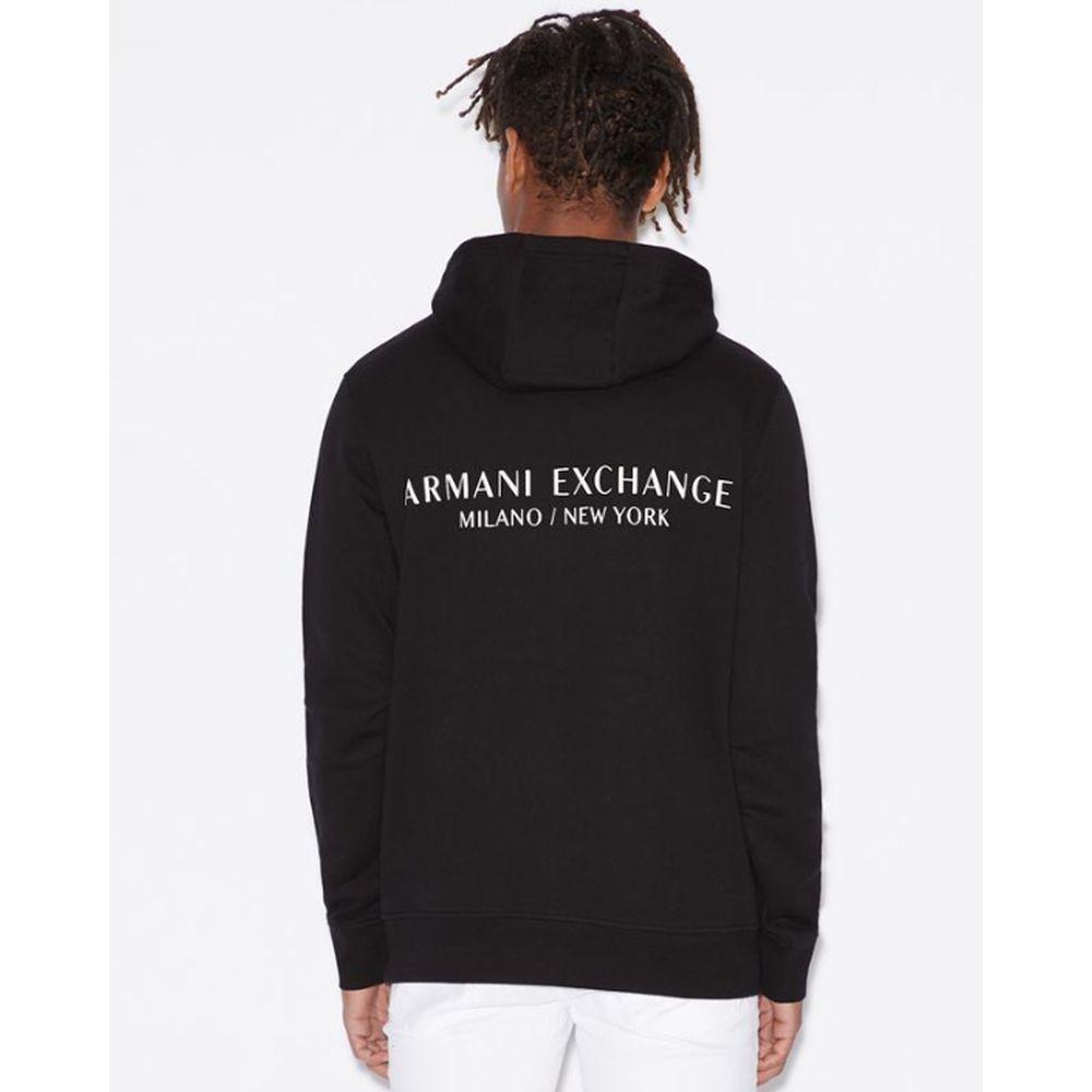Armani Exchange Black Cotton Sweater Armani Exchange White Smoke