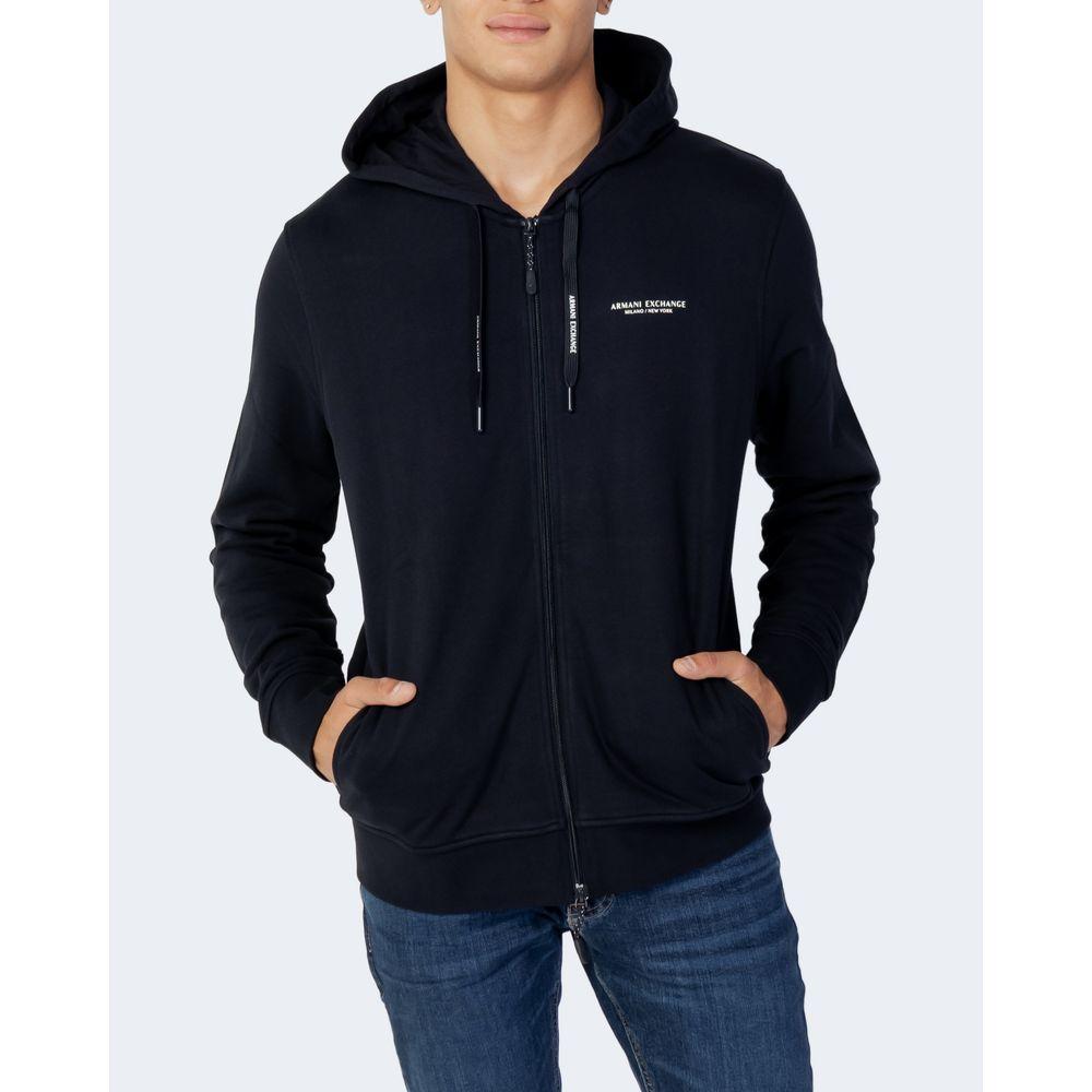 Armani Exchange Blue Cotton Sweater Armani Exchange Lavender