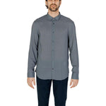 Armani Exchange Gray Viscose Shirt AR-13323400136-IT44 | S