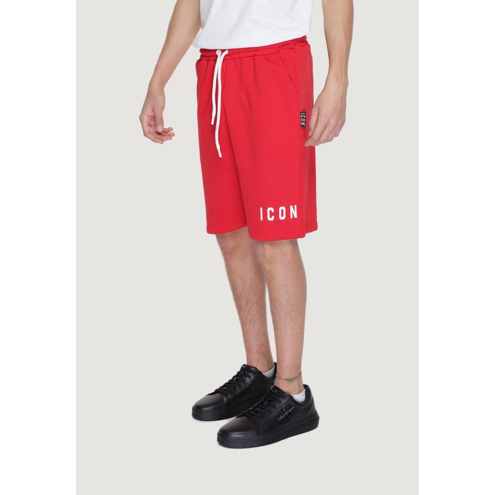 Icon Red Cotton Short Icon Light Gray