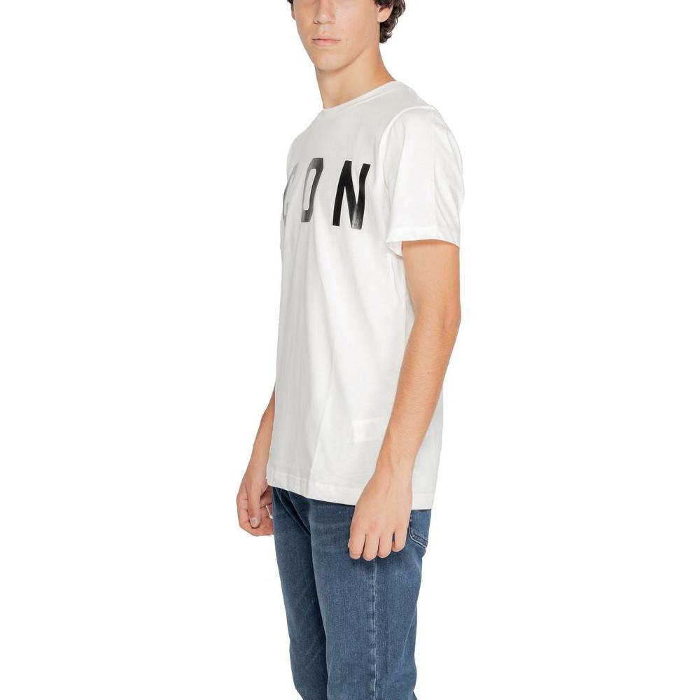 Icon White Cotton T-Shirt Icon Light Gray