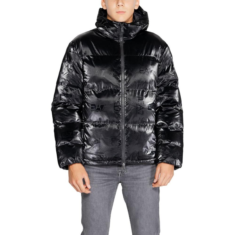 EA7 Emporio Armani Black Polyester Jacket EA7 Emporio Armani Dark Slate Gray