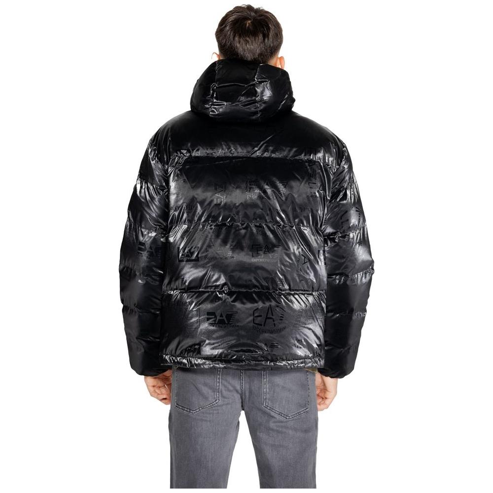 EA7 Emporio Armani Black Polyester Jacket EA7 Emporio Armani Dark Slate Gray