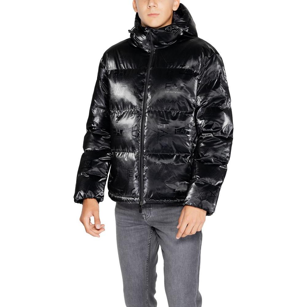 EA7 Emporio Armani Black Polyester Jacket EA7 Emporio Armani Dark Slate Gray