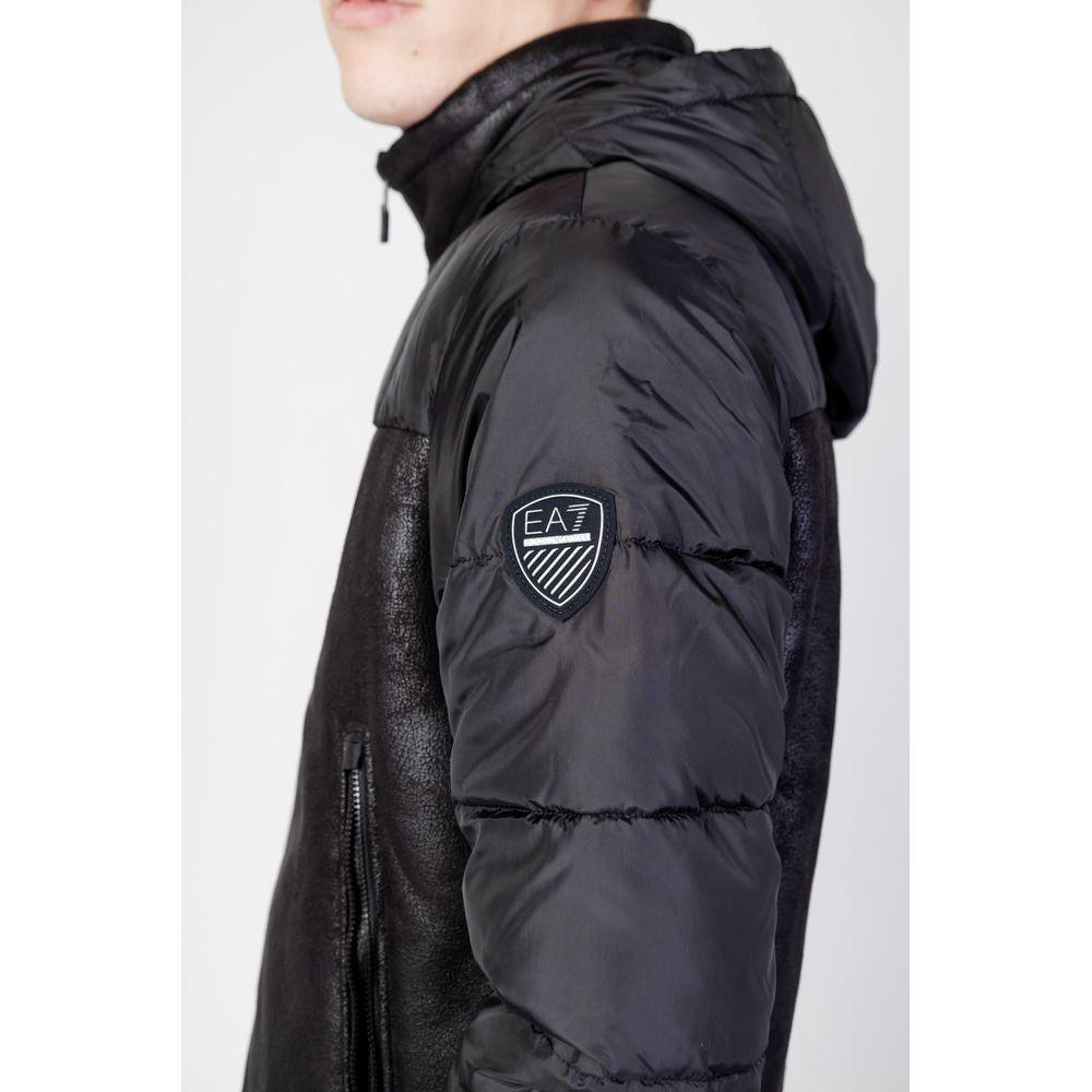 EA7 Emporio Armani Black Polyester Jacket EA7 Emporio Armani Lavender