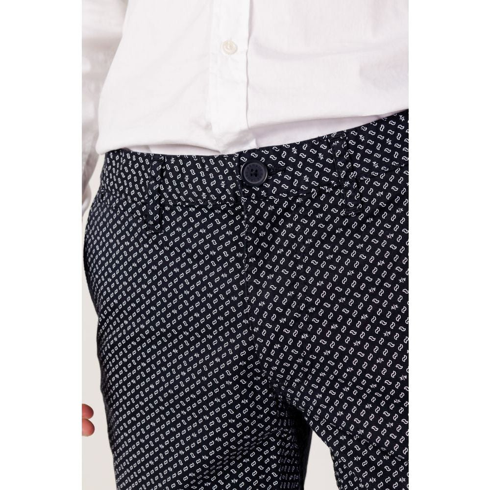 Armani Exchange Blue Cotton Short Armani Exchange Black