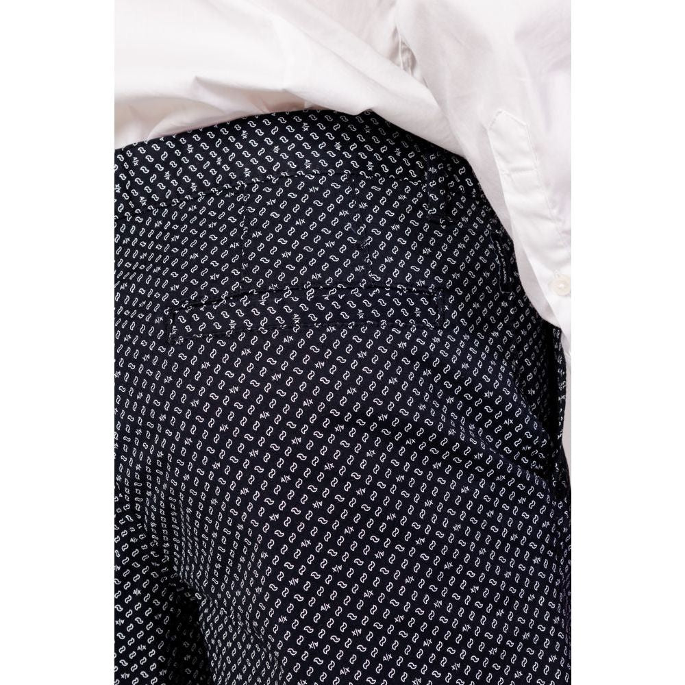 Armani Exchange Blue Cotton Short Armani Exchange Black