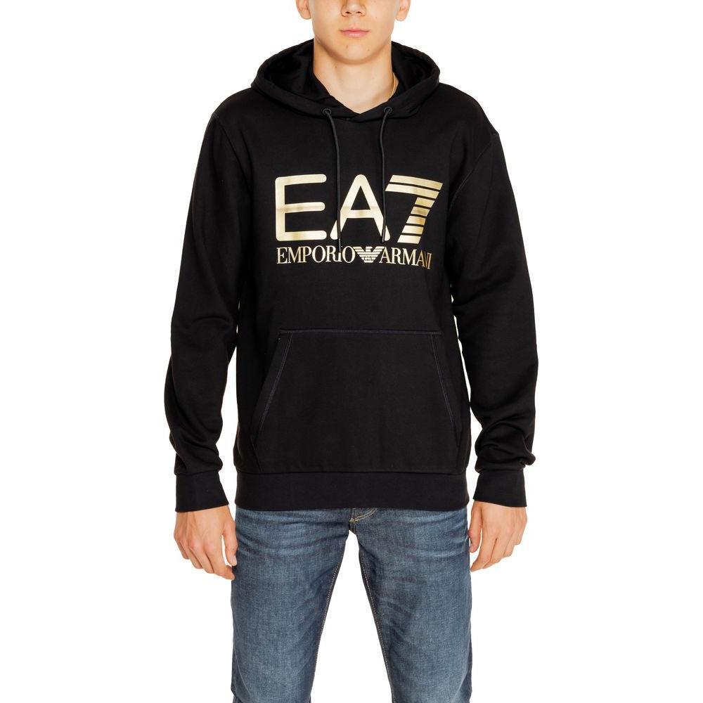 EA7 Emporio Armani Black Cotton Hoody