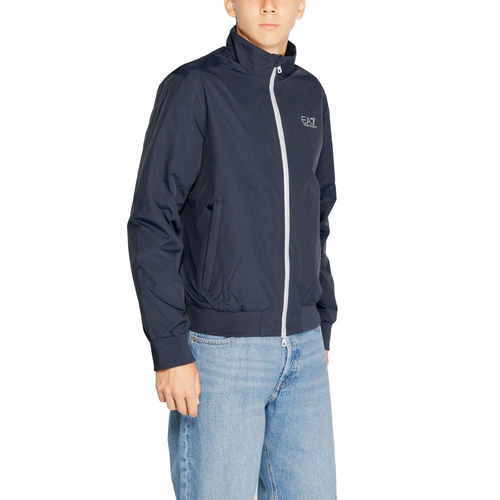 EA7 Emporio Armani Blue Polyamide Jackets And Coat