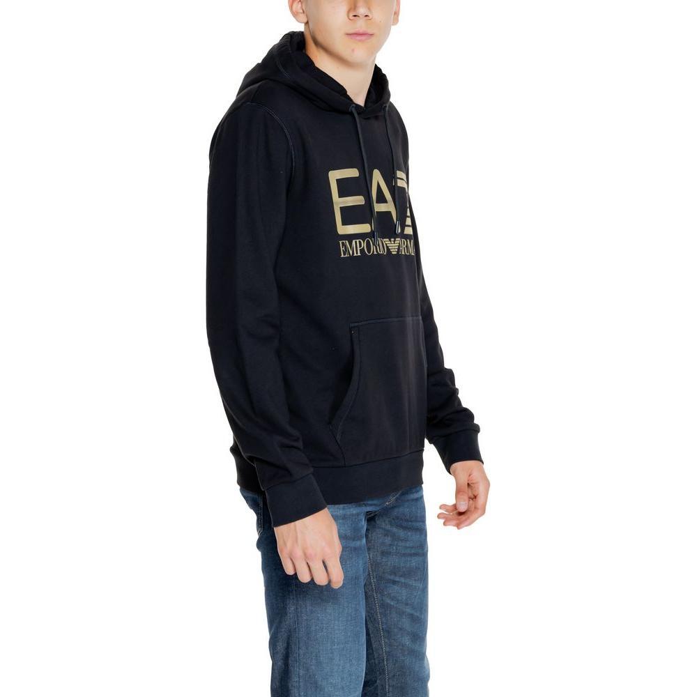 EA7 Emporio Armani Black Cotton Hoody