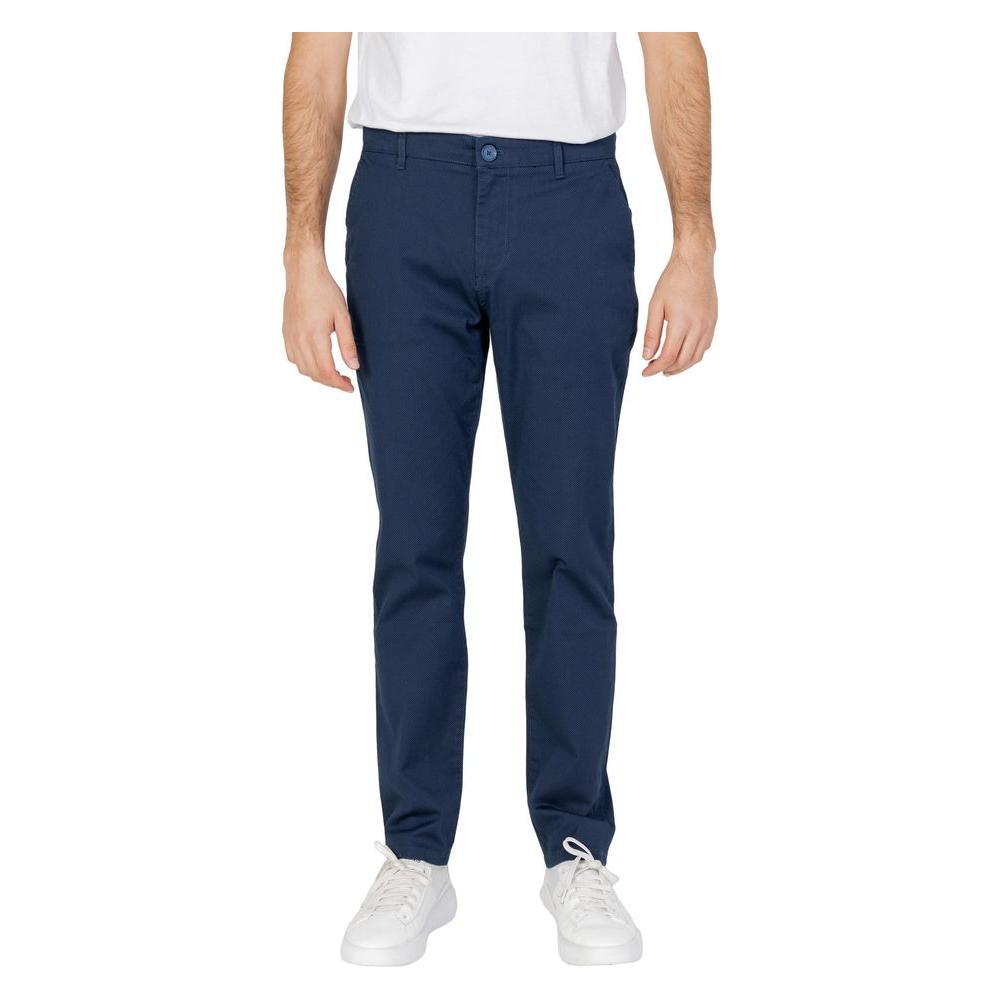 Armani Exchange Blue Cotton Pant AR-13324900010-W30