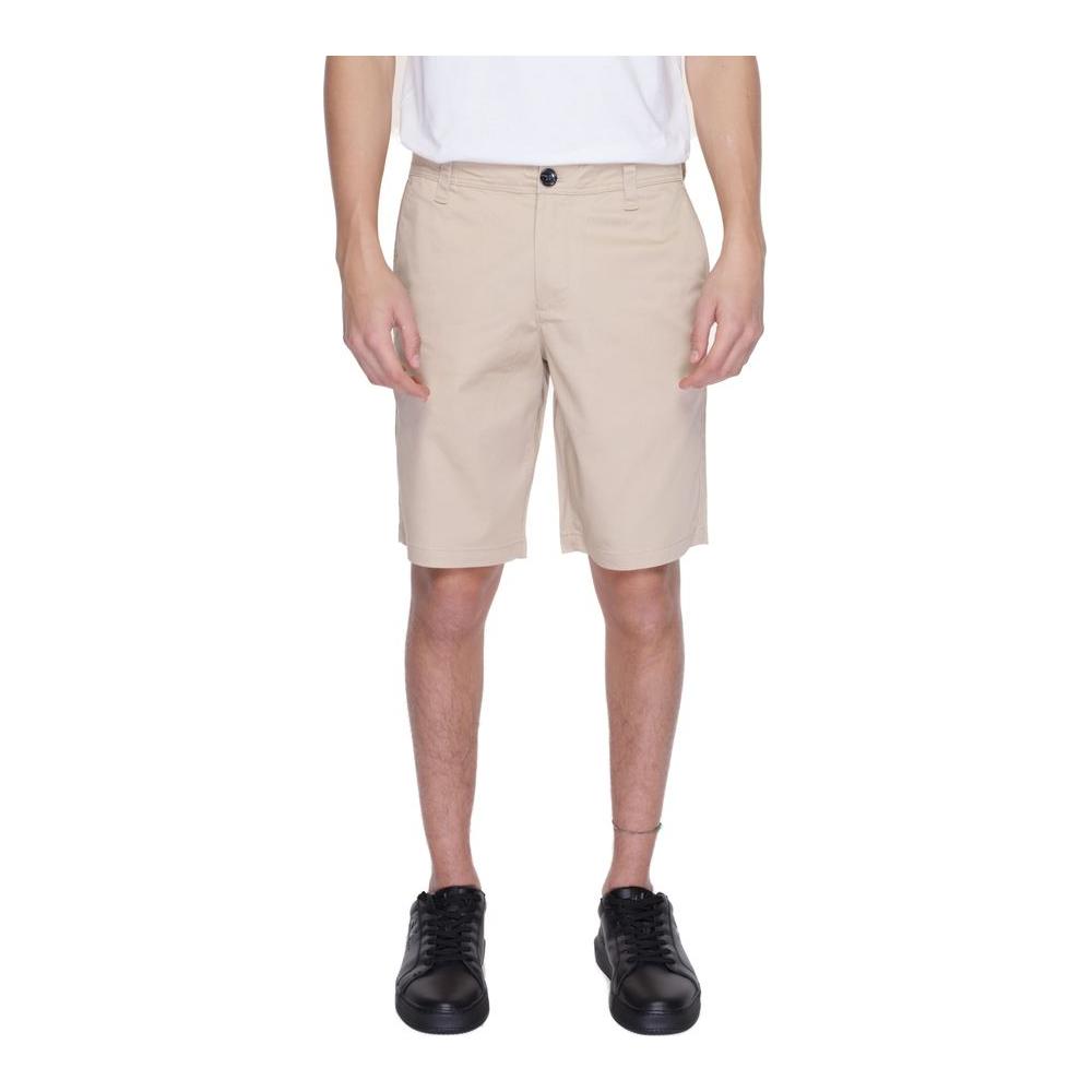 Armani Exchange Beige Cotton Short Armani Exchange Light Gray