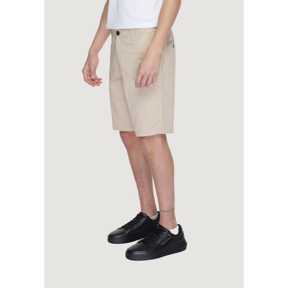 Armani Exchange Beige Cotton Short Armani Exchange Light Gray