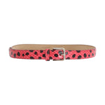 Dolce & Gabbana Pink Polka Snakeskin Silver Buckle Belt BEL10325-7