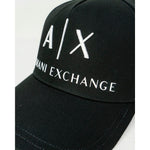 Armani Exchange Black Cotton Caps Baseball Hat AR-6517000009-UNI