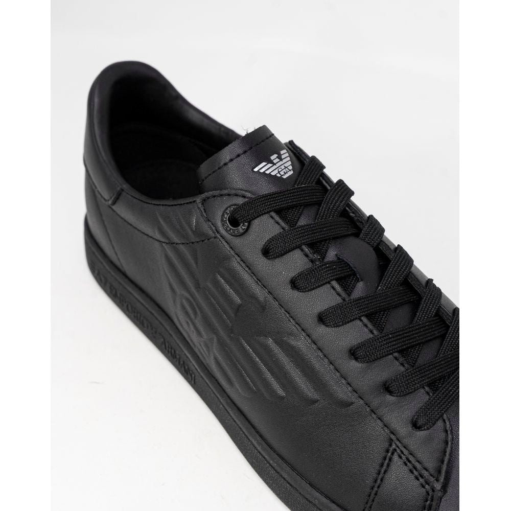EA7 Emporio Armani Black Polyethylene Sneaker EA7 Emporio Armani Dark Slate Gray