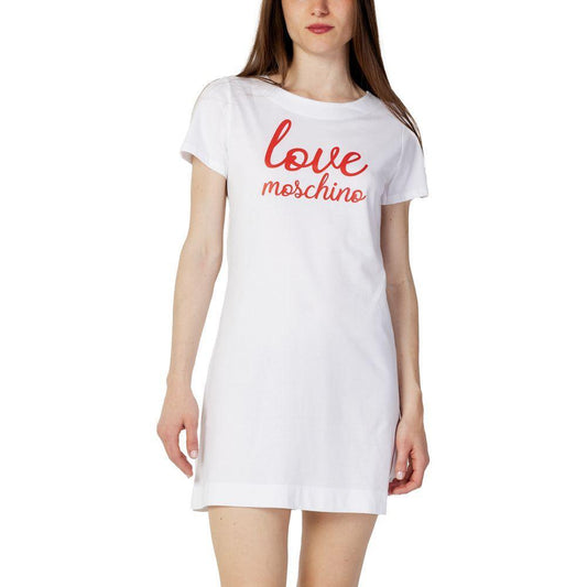 Love Moschino White Cotton Short
