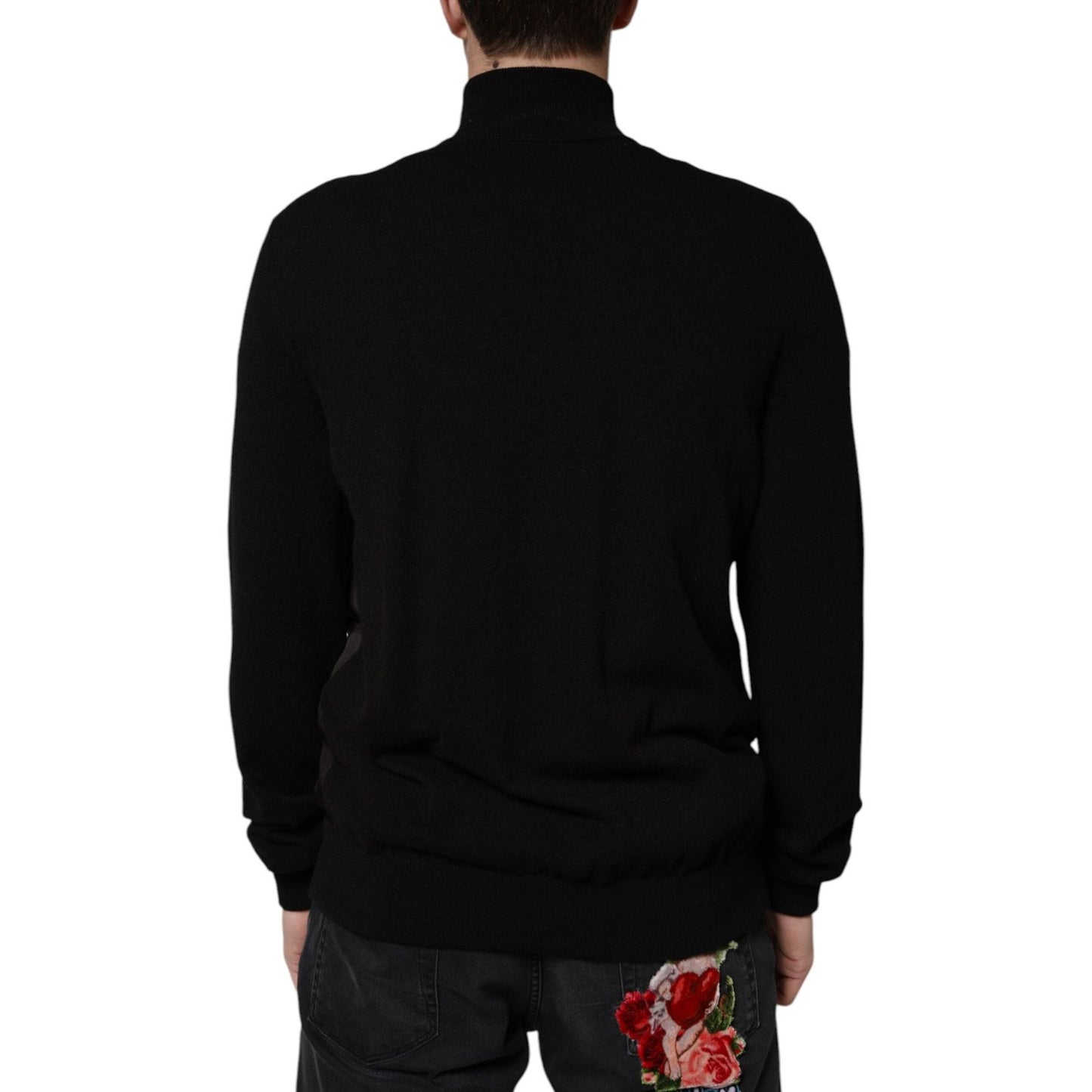 Dolce & Gabbana Black Logo Monogram Full Zip Bomber Jacket Dolce & Gabbana Black