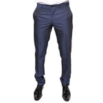 Dolce & Gabbana Blue Polyester Formal Tuxedo Pants