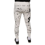 Dolce & Gabbana White Printed Cotton Jogger Sweatpants Pants PAN75609-44
