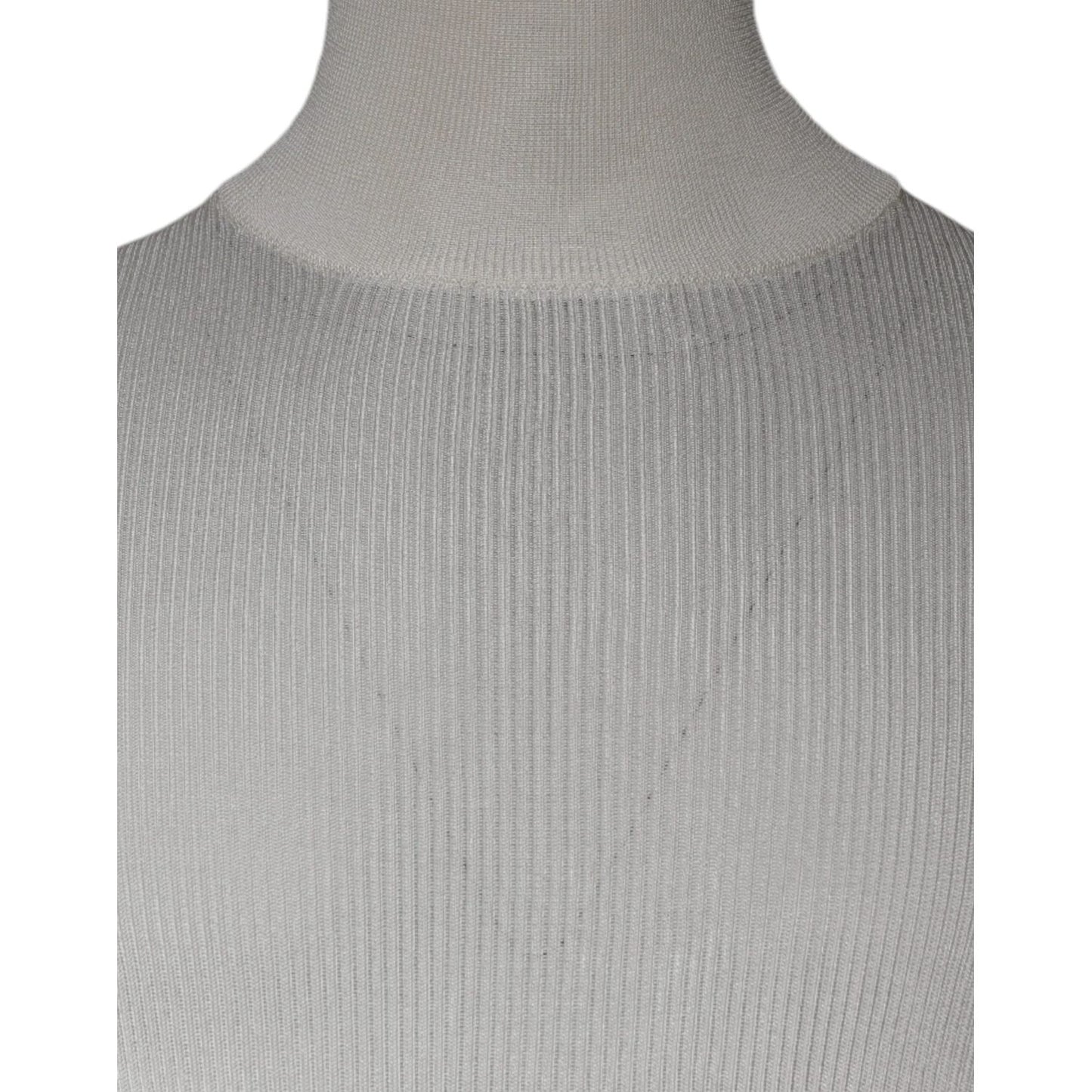 Dolce & Gabbana White Long Sleeve Turtleneck Men Pullover Sweater Dolce & Gabbana Dark Gray
