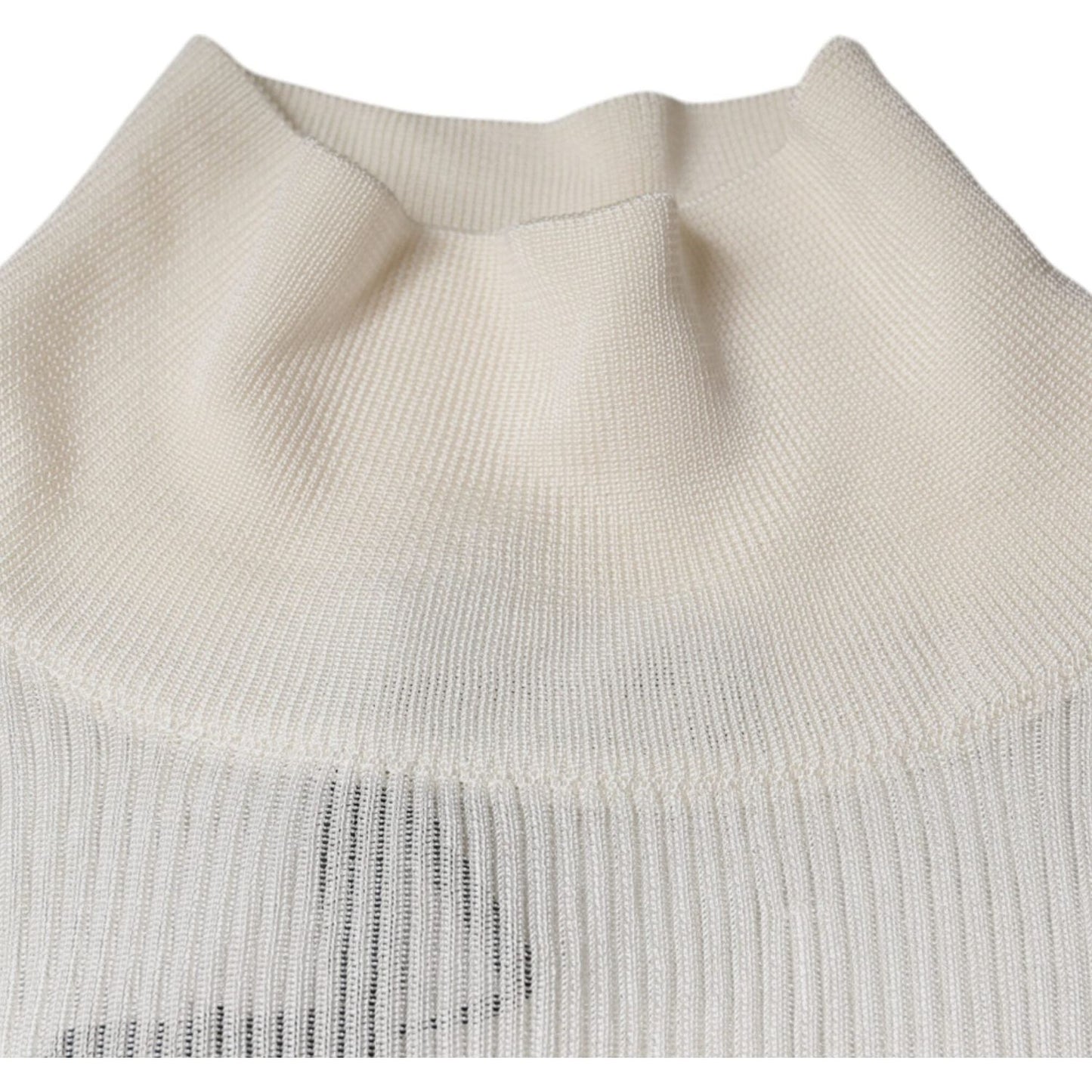 Dolce & Gabbana White Long Sleeve Turtleneck Men Pullover Sweater Dolce & Gabbana Gray