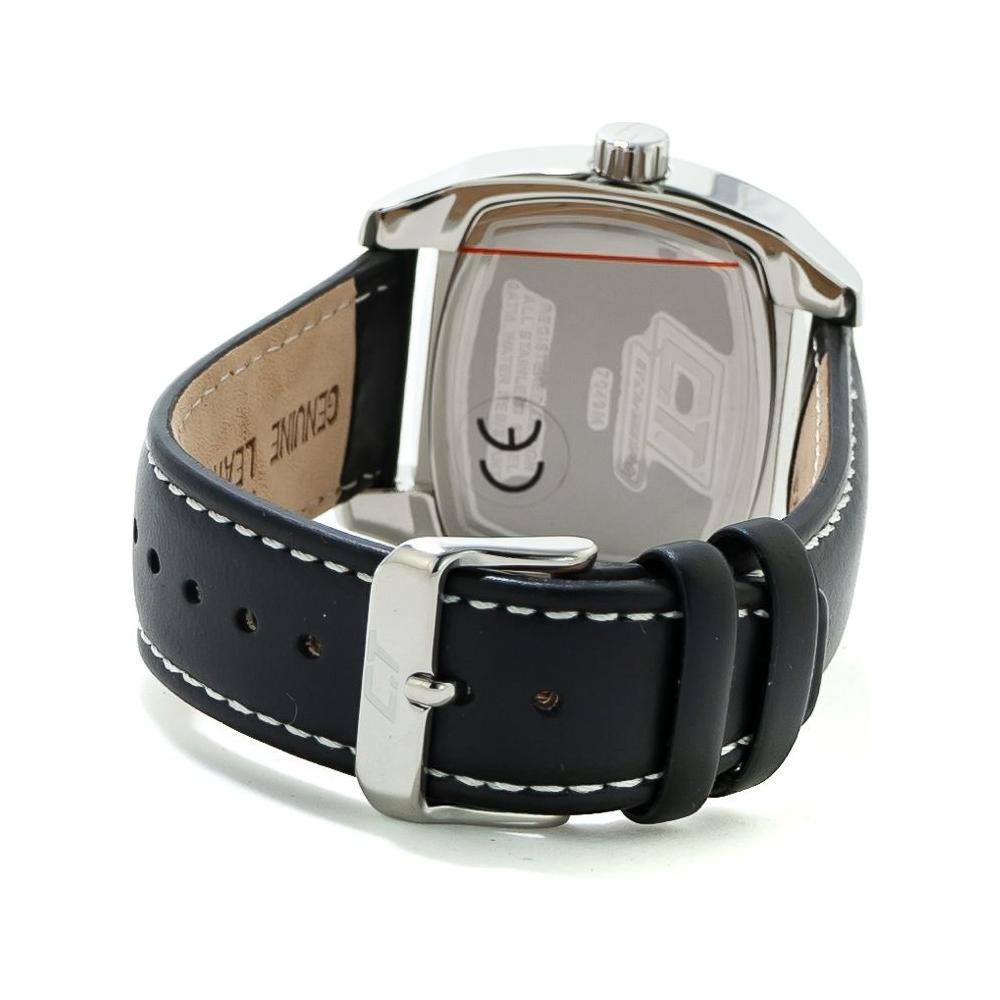 Chronotech Black Leather Watch
